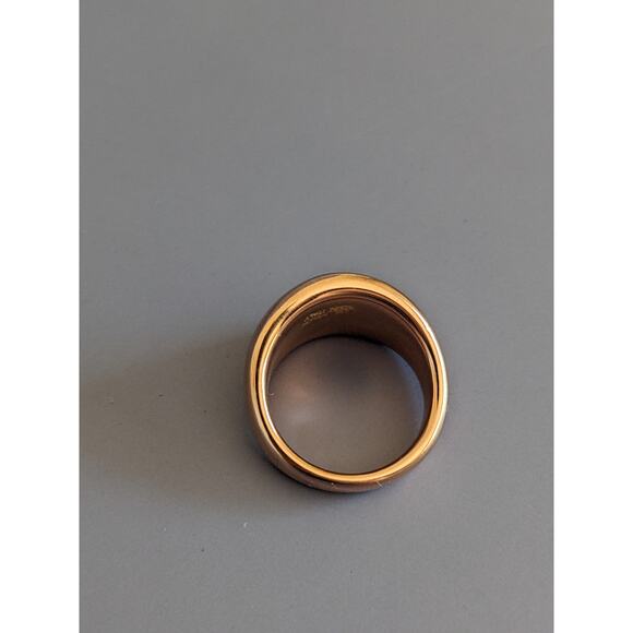 Estate Milor 14k Gold Resin Filled Dome Ring in Rose Gold - Picture 5 of 8